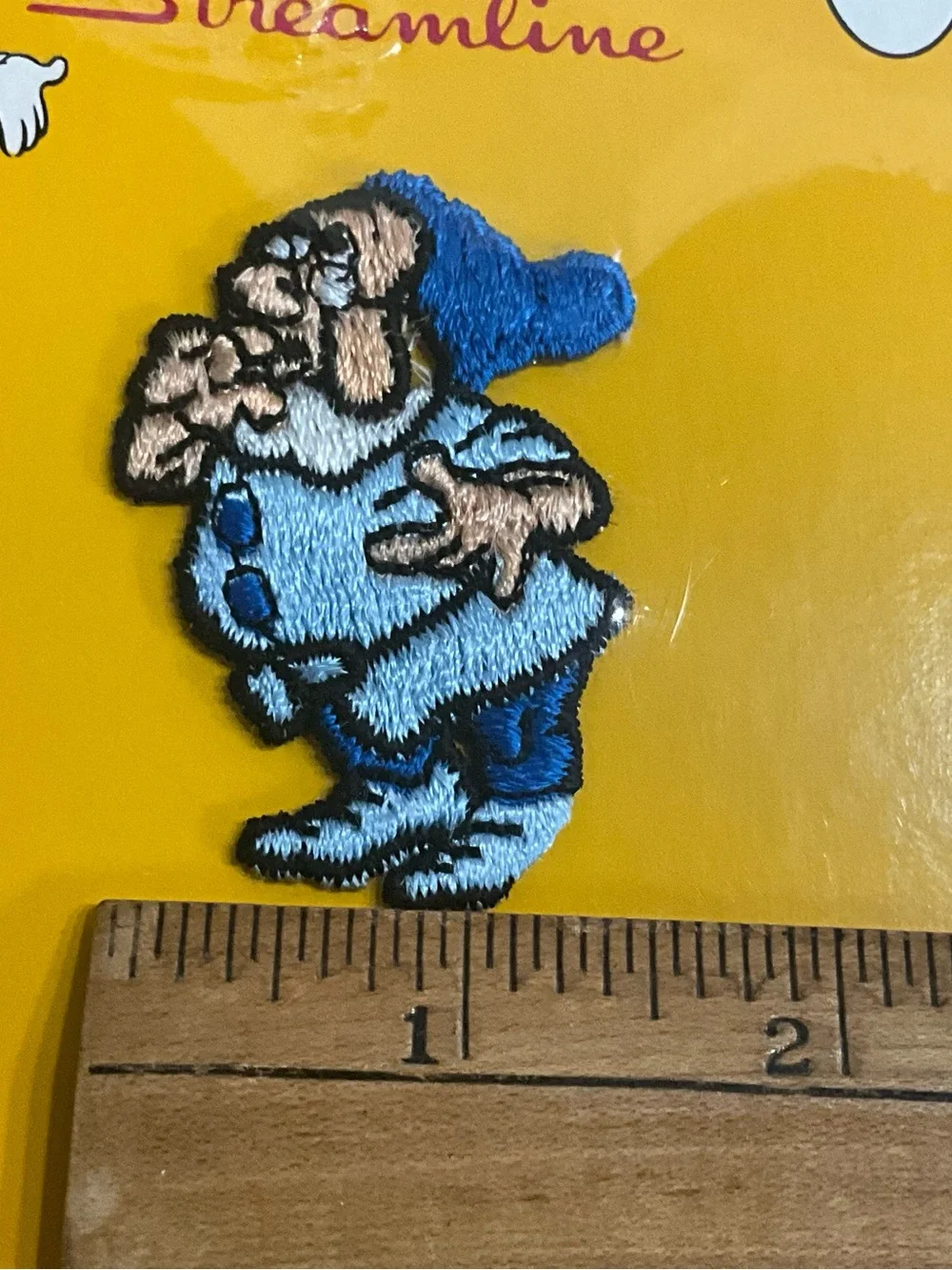Vintage Streamline Appliqués Walt Disney Patch Snow White Dwarf Doc NOS